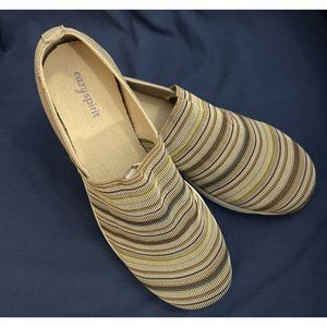 EASY SPIRIT Esteaser  Natural Stripes Slip On Shoes Size 10W‎ Never Worn